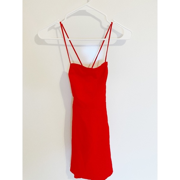 Princess Polly Si Senorita Red Strappy Open Back Mini Dress NEW - Picture 3 of 7